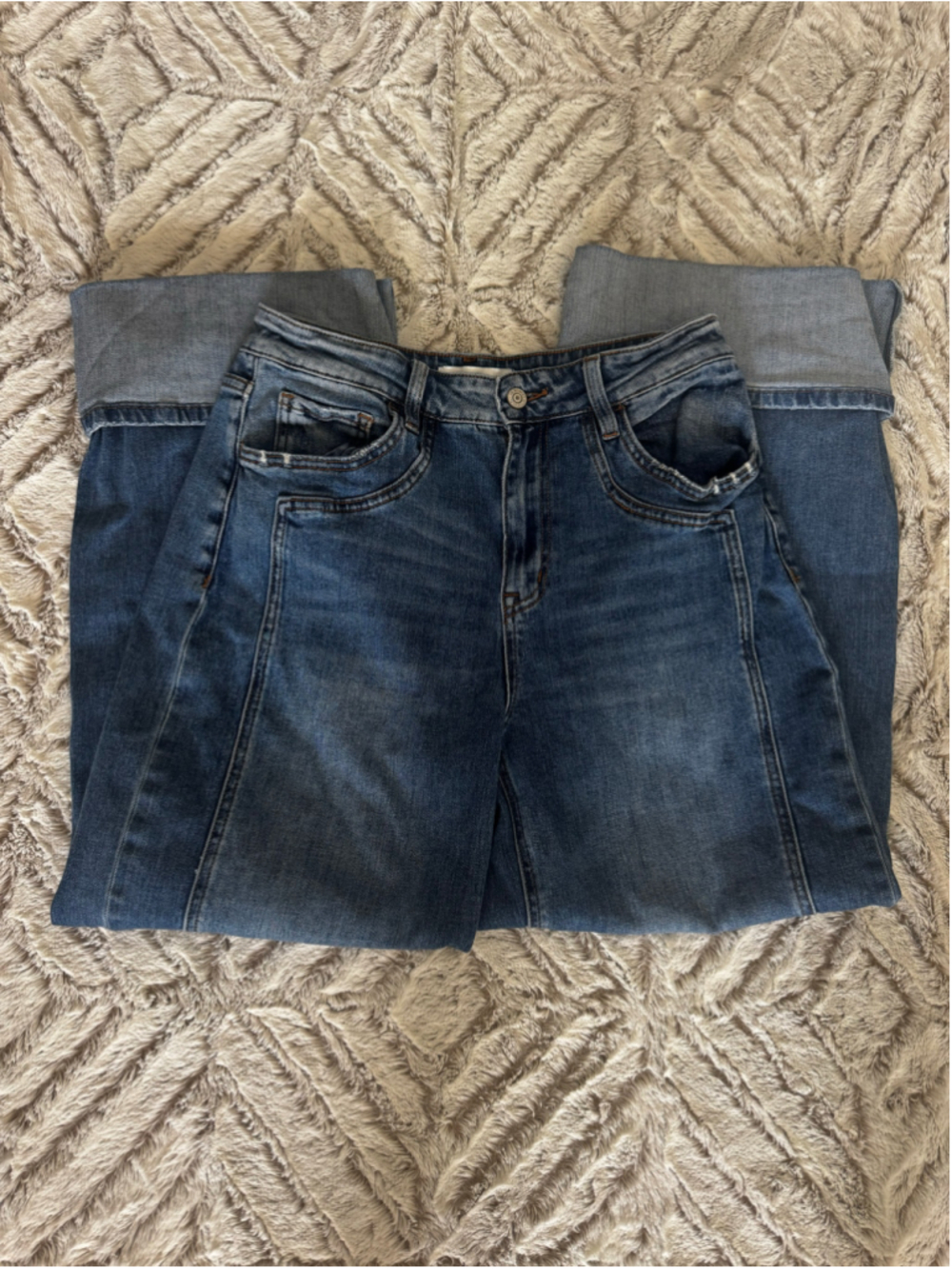 Flying Monkey Joysome Super High Rise Cuffed Baggy Wide Leg Jeans Size 29 EUC - Picture 6 of 12